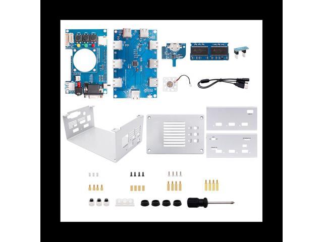 For Mister FPGA 128MB Motherboard V2.9+USB Hub V2.1 with DIY Metal Case Kit for Terasic DE10-Nano Mister FPGA(Silver)