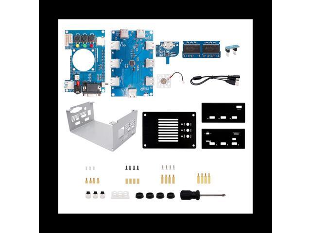 For Mister FPGA 128MB Motherboard V2.9+USB Hub V2.1 with DIY Metal Case Kit for Terasic DE10-Nano Mister FPGA(Black)