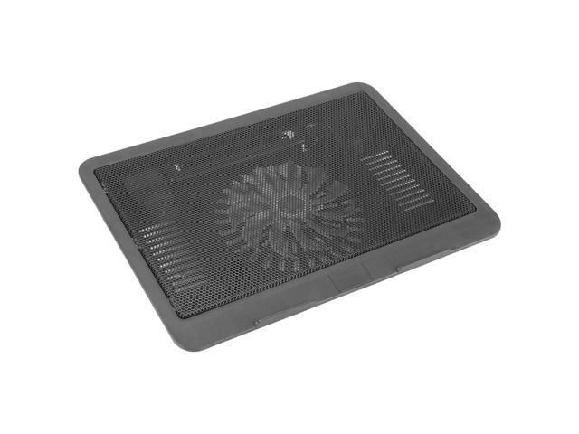 Laptop Fan Cooling Pad with Big Fans, Portable Laptop Cooling Fan with 2 in 1 USB Port, Blue LED Light, Adjustable Stand