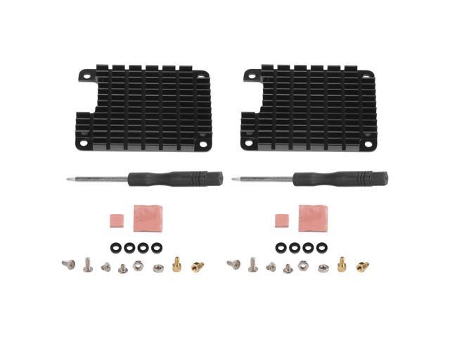 2 Sets Heatsink Aluminium Radiator Cooling Fin for Raspberry-Pi CM4 Compute Module 4 CPU Heat Sink with Thermal Pads