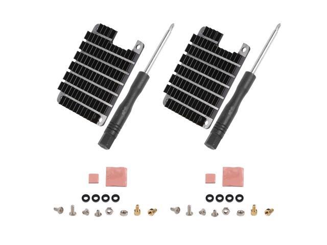 2 Sets Heatsink Aluminium Radiator Cooling Fin for Raspberry-Pi CM4 Compute Module 4 CPU Heat Sink with Thermal Pads