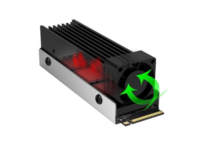 M.2 SSD NVMe Heat Sink M2 2280 Solid State Disk Air Circulation Radiator with Fan Aluminum Heatsink Thermal Pad Cooler