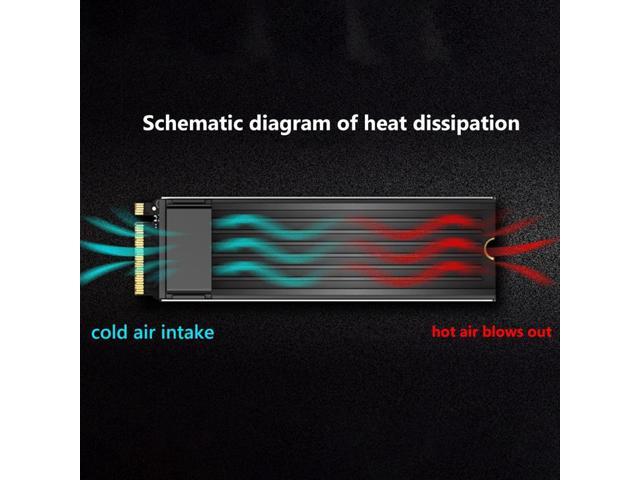 M.2 SSD NVMe Heat Sink M2 2280 Solid State Disk Air Circulation Radiator with Fan Aluminum Heatsink Thermal Pad Cooler