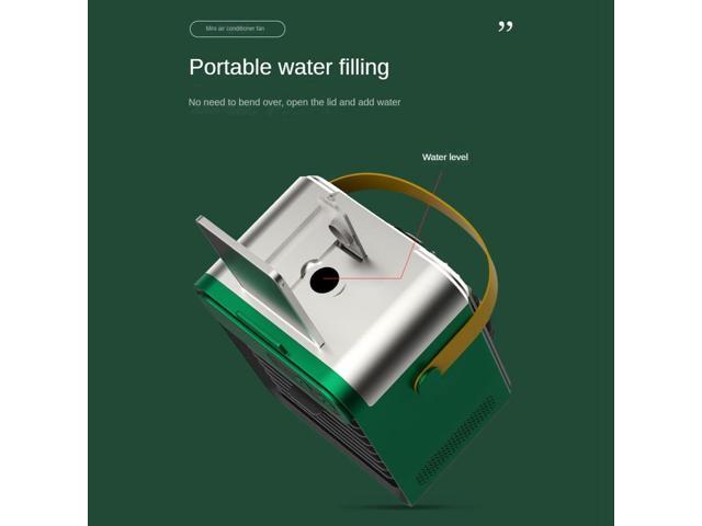 F80 Mini Air Conditioning Fan USB Outdoor 150ML Water Tank Humidifier Home Office Water Cooling Fan Humidifier White