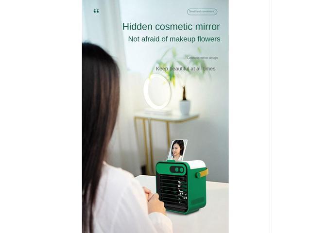 F80 Mini Air Conditioning Fan USB Outdoor 150ML Water Tank Humidifier Home Office Water Cooling Fan Humidifier White