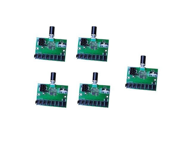 5Pcs Computer Case 12V Miner Fan Speed Controller 8-Channel Fan Hub PWM High-Power Violent Fan Controller