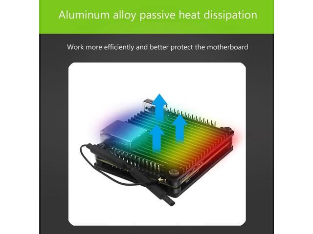 For Orange Pi Zero 2 Aluminum Case Development Board Protection Cooling Shell Metal Protective Passive Cooling Enclosure
