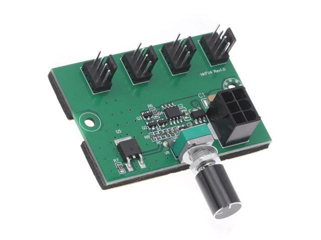 Computer Case DC12V Miner Fan Speed Controller 4-Channel Fan Hub PWM High-Power Violent Fan Controller Governor