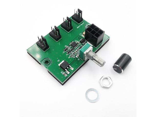 Computer Case DC12V Miner Fan Speed Controller 4-Channel Fan Hub PWM High-Power Violent Fan Controller Governor