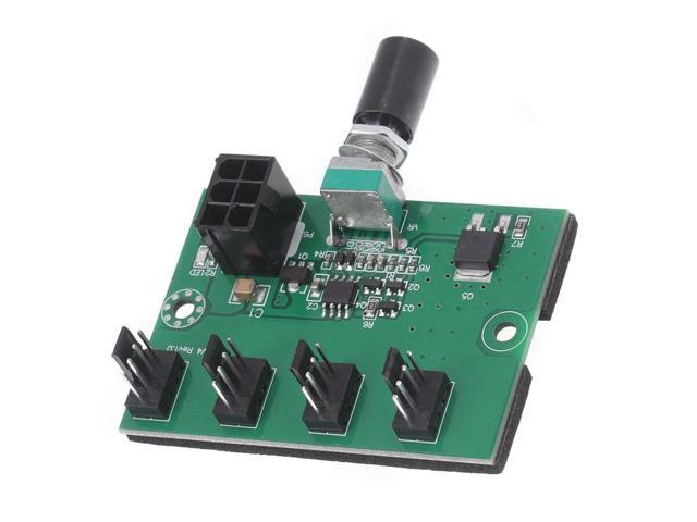 Computer Case DC12V Miner Fan Speed Controller 4-Channel Fan Hub PWM High-Power Violent Fan Controller Governor