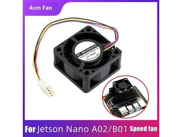 4cm Cooling Fan for Jetson-Nano 2GB/4GB (A02/B01/SUB) 5V 4PIN Anti Reverse Connection PWM Strong Speed Regulating Fan