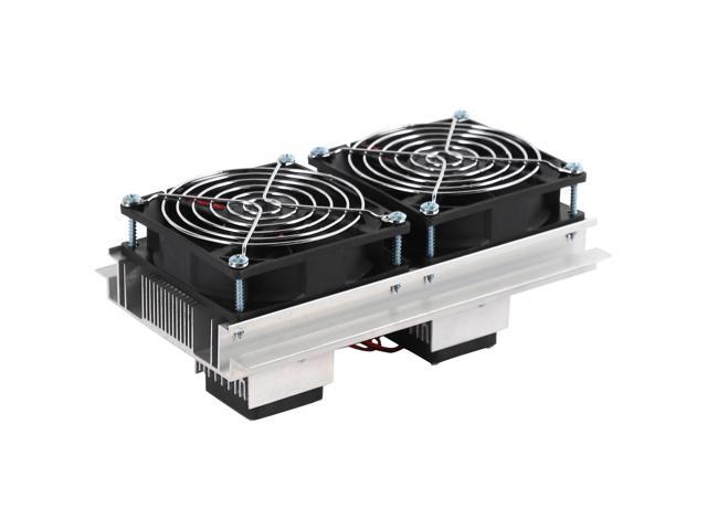 200 x 118 x 95mm 120W Thermoelectric Peltier Refrigeration Semiconductor Cooling System Kit Double Fan