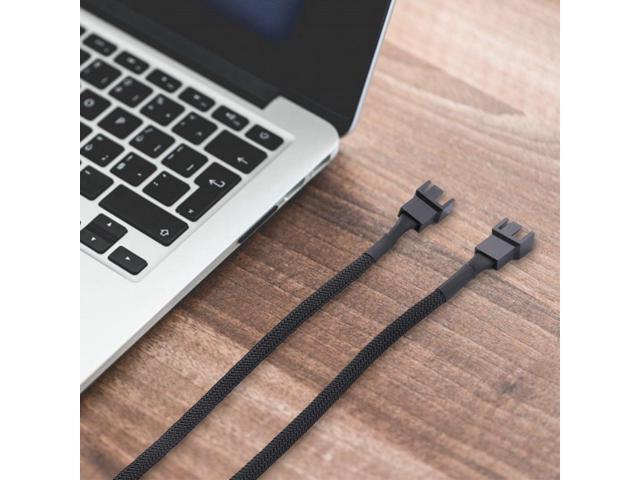 10PCS 4 Pin PWM Fan Extension Power Cable Connector Case Male to Female Extending Cables Compatible with 4 Pin/3 Pin Fan