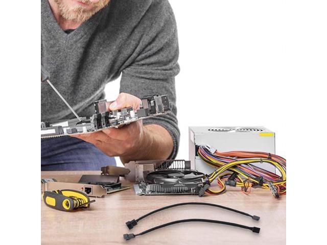 10PCS 4 Pin PWM Fan Extension Power Cable Connector Case Male to Female Extending Cables Compatible with 4 Pin/3 Pin Fan