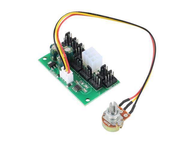 1Pcs Computer Case Miner Fan Speed Controller 8-Channel Fan Hub PWM High-Power Violent Fan Controller DC12V