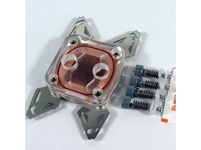 Computer CPU Cooler Water Cooling Block Copper Base POM Cover for Intel LGA 1155 2011 AMD AM4 Fans Cooling