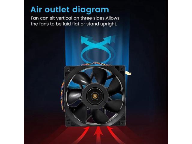 KZ12038B012X 12V 2.8A 6000RPM 210.38CFM 12cm Case Cooling Fan for M3 M3X DC Cooling Fan