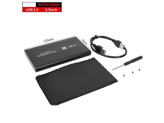 2.5 inch HDD SSD Case Sata to USB 2.0 Adapter Free 5 6 Gbps Box Hard Drive Enclosure Support 2TB HDD Disk For WIndows Mac OS(USB 2.0 SSD Case 2)