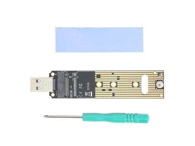 NVMe to USB Adapter RTL9210 Chip M.2 PCIe M Key HDD Case with USB Cable Pouch New SSD to to USB 3.1 Type A Reader(Without Adapter)