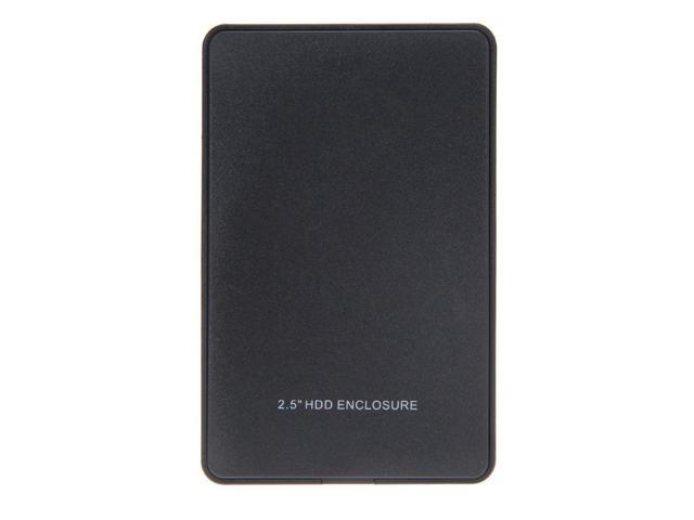 2.5in USB 2.0 SATA Hd Box HDD Hard Drive External Enclosure Case With USB 'Y' cable For windows XP/Vista/Win7/Win8/Win10 Mac OS(Black)