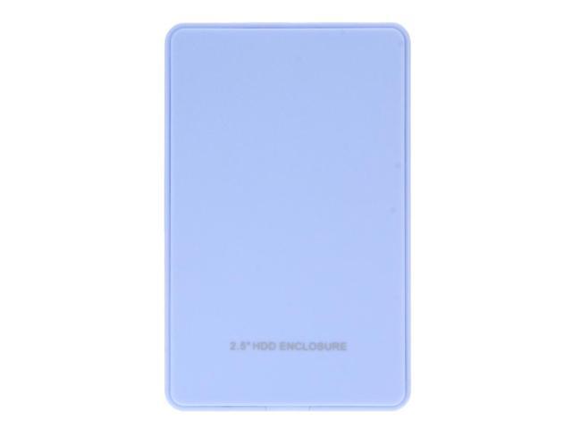 2.5in USB 2.0 SATA Hd Box HDD Hard Drive External Enclosure Case With USB 'Y' cable For windows XP/Vista/Win7/Win8/Win10 Mac OS(Blue)