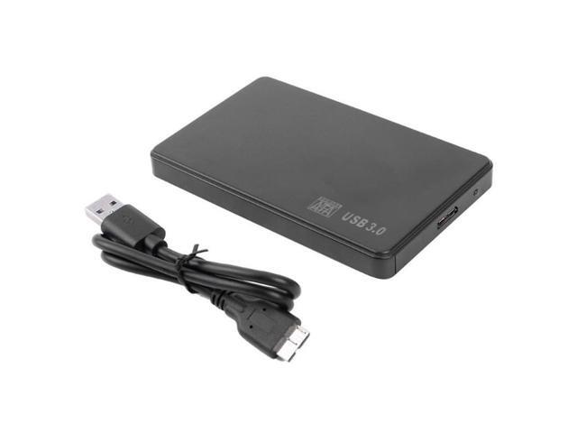 2.5 inch SATA SSD HDD Adapter Plastic USB 2.0/3.0 Enclosure External Mobile Box HDD Case with USB Cable Pouch New(USB 3.0)