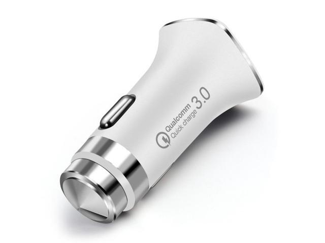 QC3.0 Car Charger 5V3A Quick Charge 3.0 Car-Charger Fast Charging USB Phone vehicle Charger QC2.0 Compatible For Suitable for all mobile phones(White)