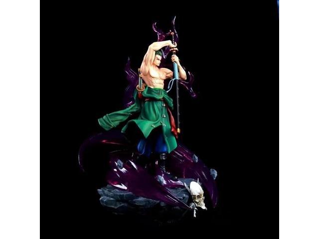 Anime One Piece Roronoa Zoro GK Warm Blood Luminous PVC Action Figure Collectible Model Doll Toy 44cm