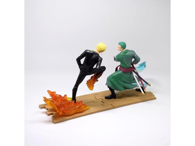 Anime One Piece Sanji VS Roronoa Zoro PVC Action Figure Collectible Model Doll Toy 13cm(B)