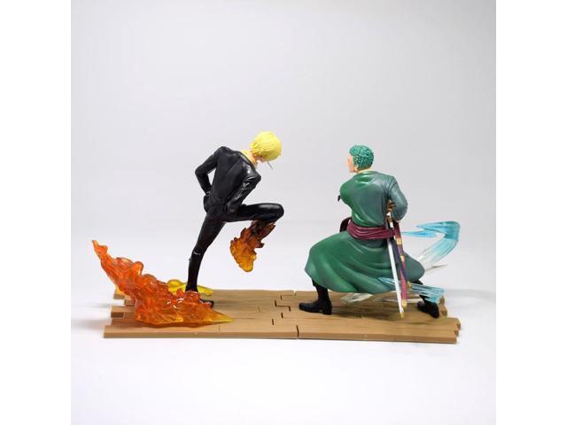 Anime One Piece Sanji VS Roronoa Zoro PVC Action Figure Collectible Model Doll Toy 13cm(B)