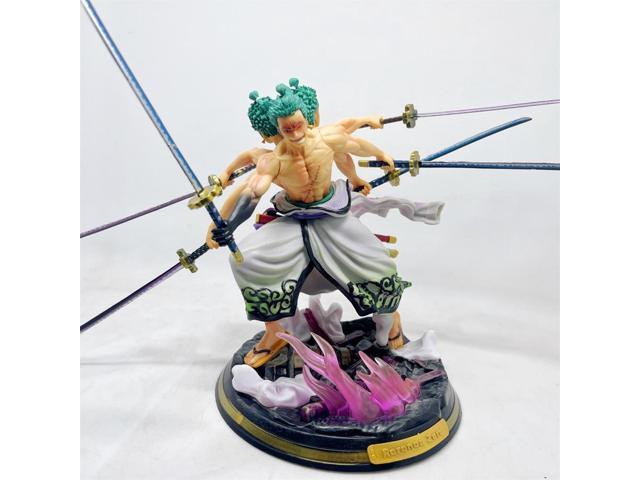 Anime One Piece Roronoa Zoro GK Nine Knives Flow PVC Action Figure Collectible Model Doll Toy 22cm