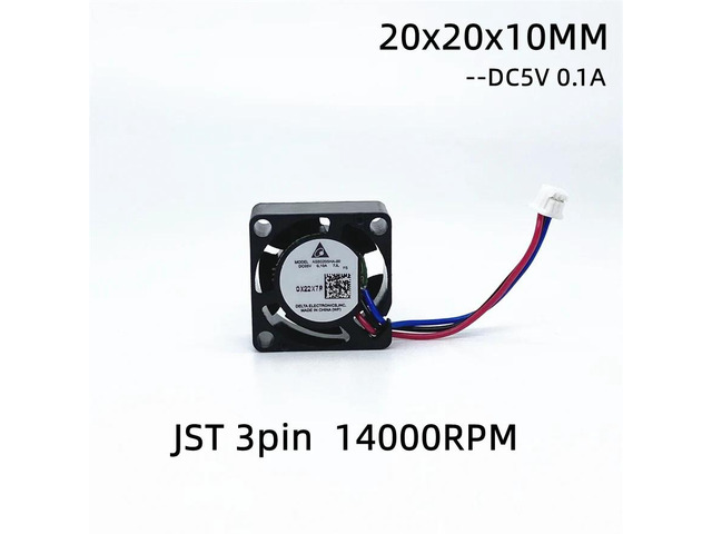 2010 Detla 20MM 2cm DC5V Cooling Fan 20x20x10mm Mini Cooling Fan 19000RPM Mini Fan 3Wires FG