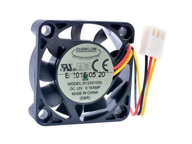R124010SL EVERFLOW 4cm 4010 40x40x10mm 40mm fan 12V 0.10A 3 line speed detection mute CPU cooling fan