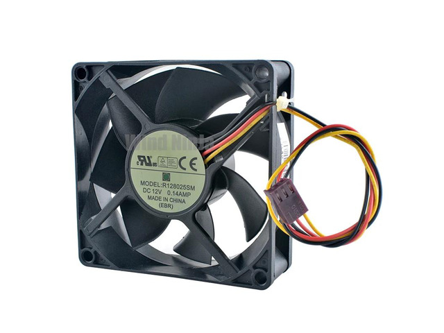 R128025SM 8cm X 80mm X 25mm DC12V 0.14A 3-Pin Quiet Cooling Fan for Chassis CPU 