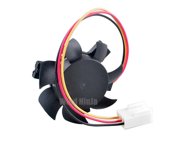DFS401012L 37mm diameter cooling fan, DC12V 0.7W, 3-pin connector, 25x25x25mm pitch, suitable for soft routers and industrial computer CPUs.