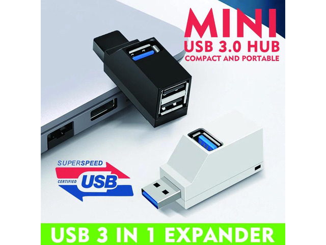 JUMPEAK Mini 3 Port USB Hub USB 3.0 Splitter Multi-port Plug and Play For PC Lap