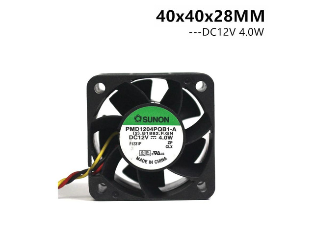 Sunon 4028 40x40x28mm 40mm Server Fan Dual Ball Bearing PMD1204PQB1-A 12V 4.0W C