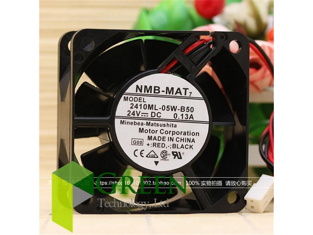 Original NMB 2410ML-05W-B50 6025 60MM 60*60*25MM Server case Cooling fan 24V 0.1