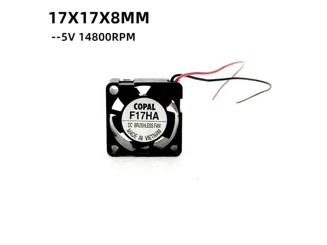 Nidec 1708 F17HA 1.7CM 17x17x8MM Mini Cooling fan 5V 0.3W 14800RPM Hydraulic Bearing Smallest Fan 2wires