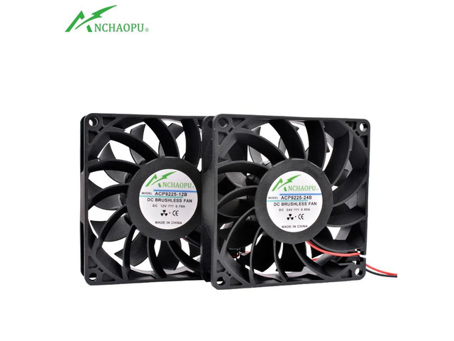 ACP9225-12B-24B 9cm 92mm fan 92x92x25mm DC12V 24V 2pin large air volume cooling 