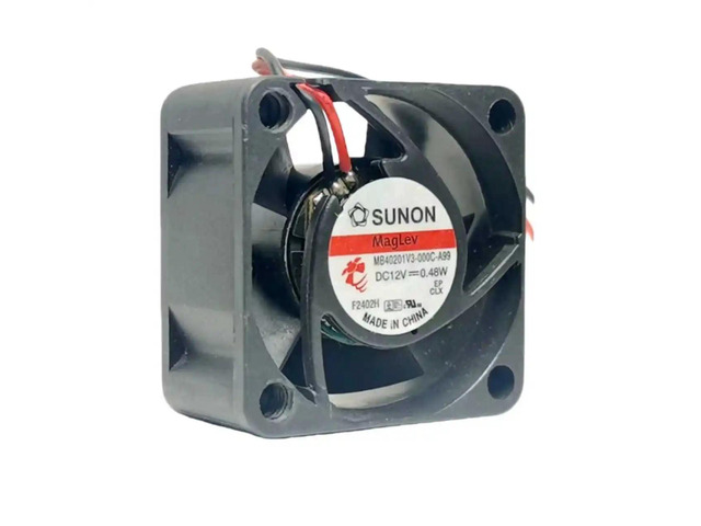 for Sunon MB40201V3-000C-A99 40x40x20mm MagLev Fan 12V 0.04A 5200RPM 6.3CFM 18dBA - Ultra-Quiet Magnetic Bearing for Medical/Lab