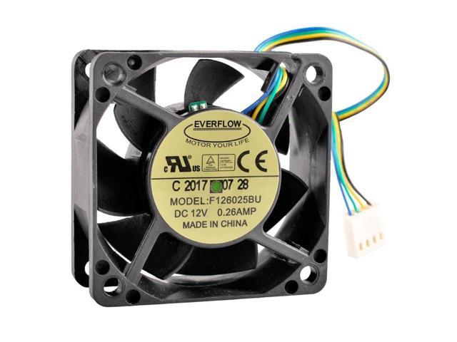 F126025BU 6cm 60mm fan 60x60x25mm DC12V 0.26A 4pin Dual ball bearing cooler cooling fan for chassis motherboard CPU