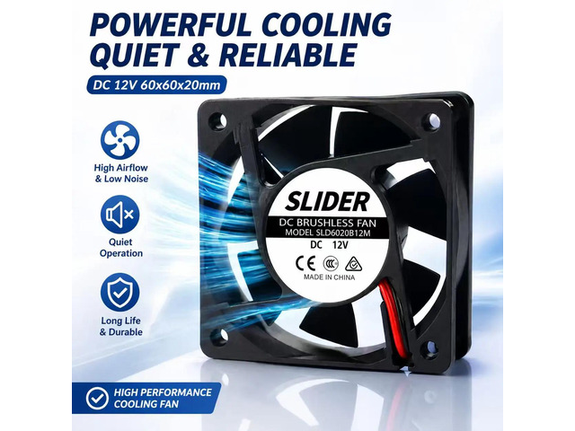 6020 Fan DC 5V 12V 24V 60x60x20mm Dual Ball Bearing Brushless Cooling Cooler for PC Power Supply Inverter