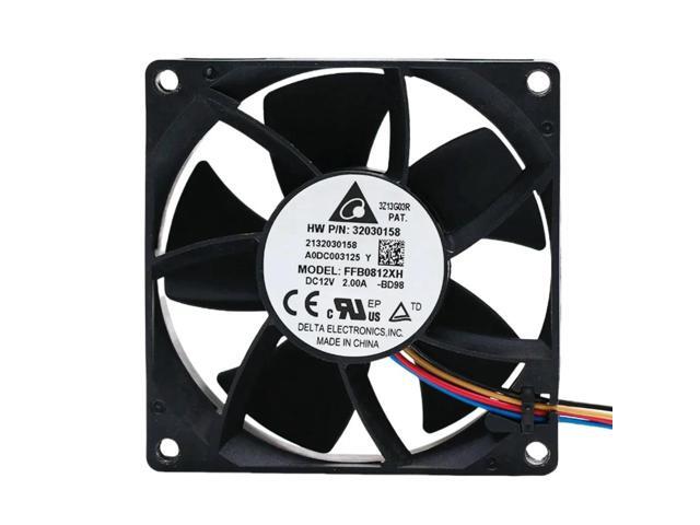 FFB0812XH 80mm Fan 12V 2.0A 9000RPM 92.7CFM Axial Cooling Fan 80x80x25mm 8025 Forced Pressure Fan Server Industrial
