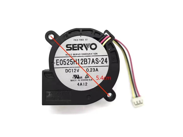 for SERVO 5025 Blower E0525H12B7AS-24 12V 0.23A Silent Turbo Fan for Projectors