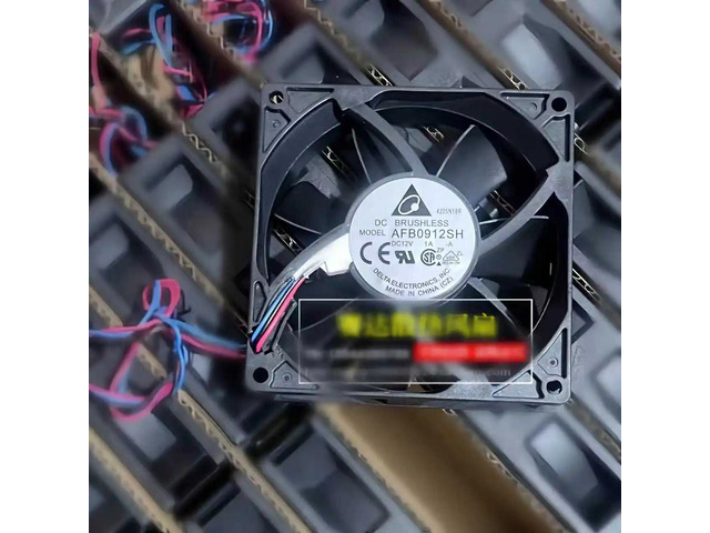 Delta AFB0912SH 92x92x25mm 12V 1A Waterproof Cooling Fan, 3-Wire Ball Bearing Fa
