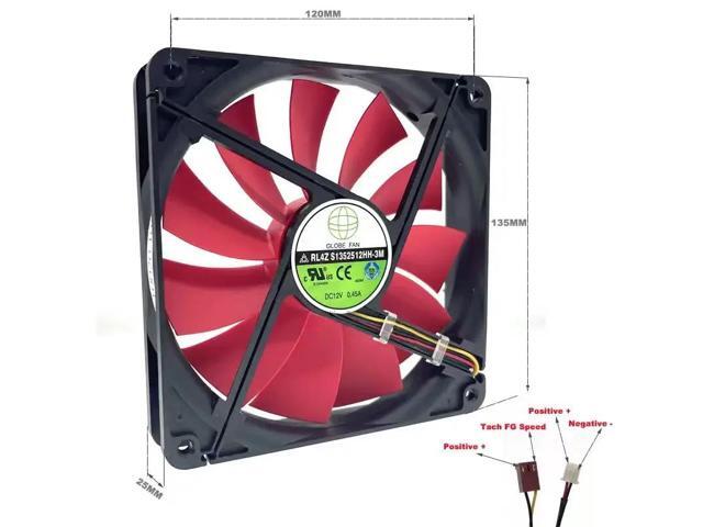 GLOBE FAN RL4Z S1352512HH-3M S1352512HH 0.45A 13.5CM 135mm Computer Chassis Power Supply Case Cooling Fan 135x135x25mm