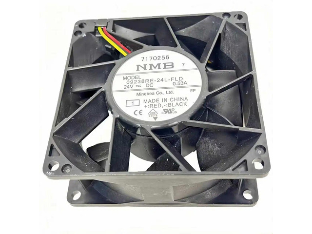 NMB 09238RE-24L-FLD 92x92x38mm 24V 0.53A Cooling Fan, High-Performance 9CM Fan for Yaskawa Inverters, Durable Industrial Cooling