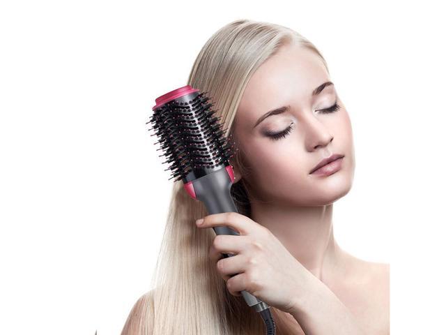 upgrade Dual voltage 100-240V Hair Dryer Brush Hair Straightener Curler Comb Electric Blow Dryer Hair Roller Brush GH4 photo
