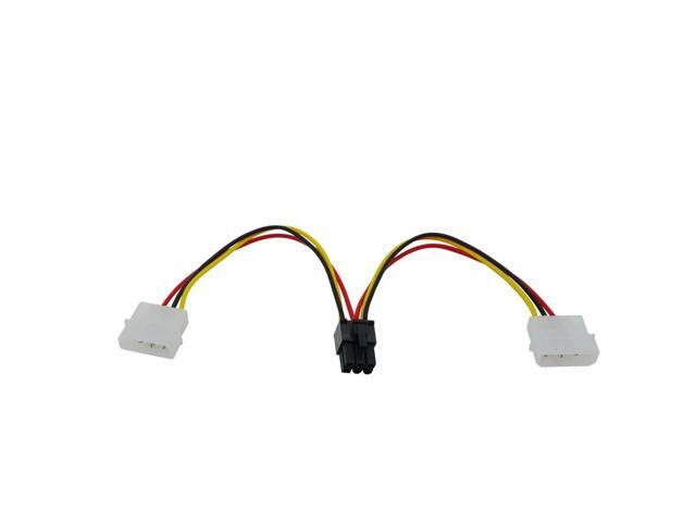 4 Pin Molex To 6 Pin PCI-E ATX PSU Power Adapter Graphics Video Card Power Converter Adapter Cable Connector Power Cables